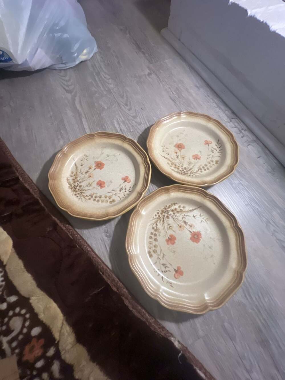 Mikasa Whole Wheat Jardiniere Stoneware Salad Plates E8016 (Set of 3)